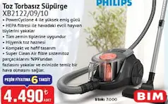 PHİLİPS TOZ TORBASIZ SÜPÜRGE XB2122/09/10 fiyat ve kampanya bilgisi